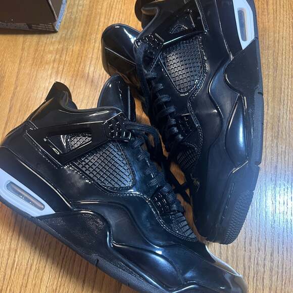 Air Jordan 4 Retro 11Lab4 Black Patent Leather - Picture 4 of 8